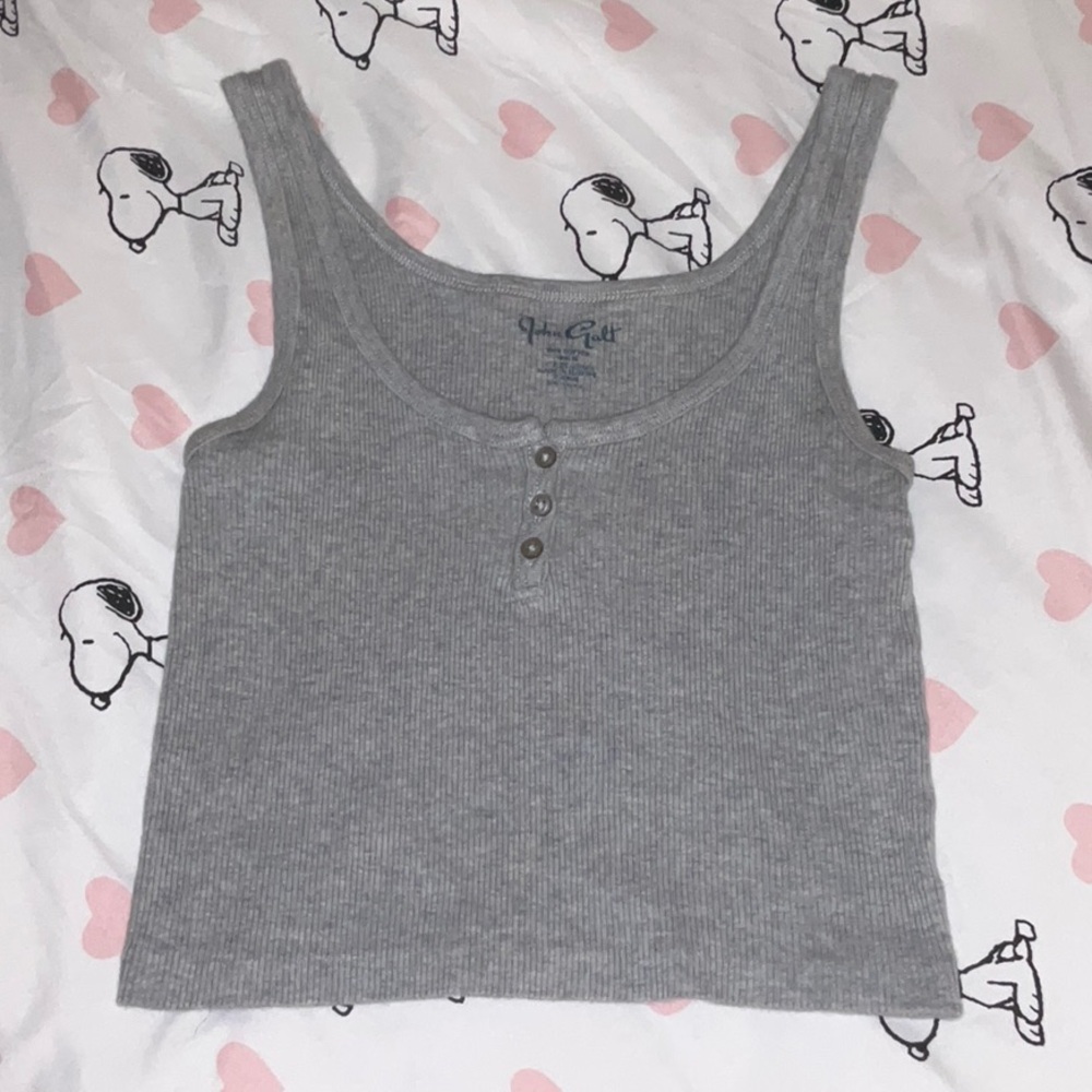 Gray Brandy Melville Ribbed Tank Top